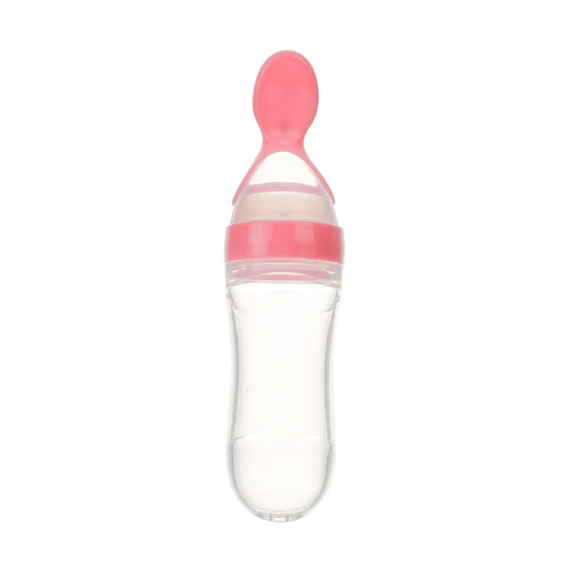 SAFE TODDLER/NEWBORN BABY FEEDING SPOON SILICONE SQUEEZE SUCTION CUP