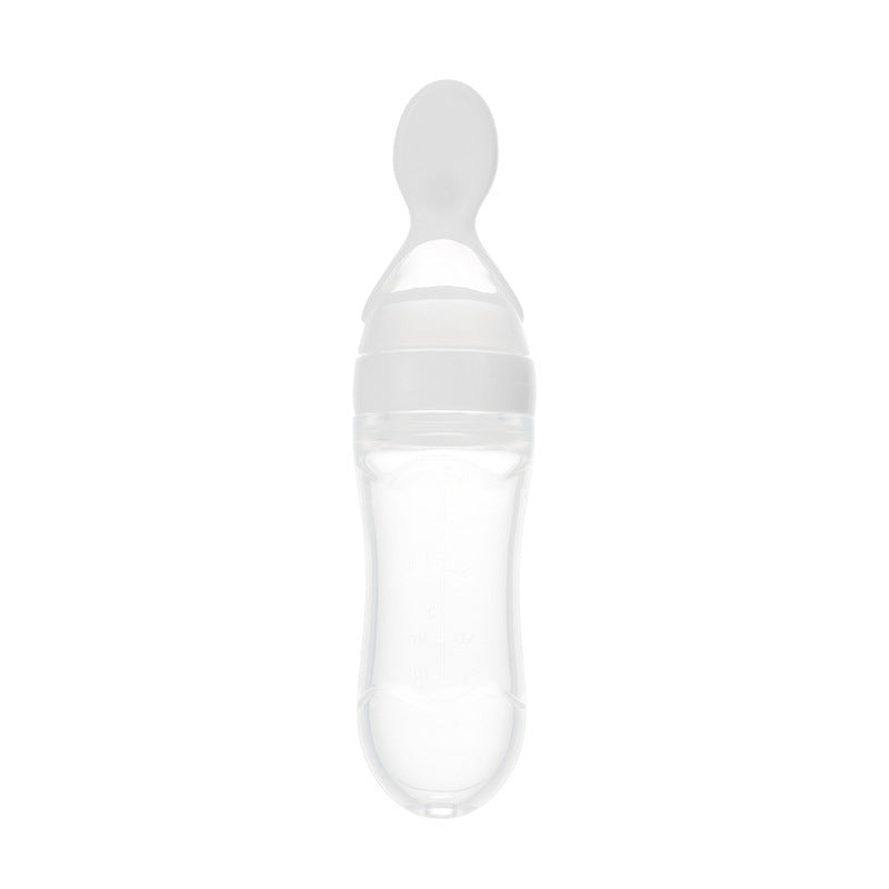 SAFE TODDLER/NEWBORN BABY FEEDING SPOON SILICONE SQUEEZE SUCTION CUP