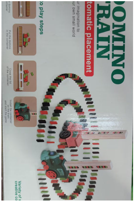 DOMINO TRAIN AUTOMATIC RELEASE BUILDING BLOCKS