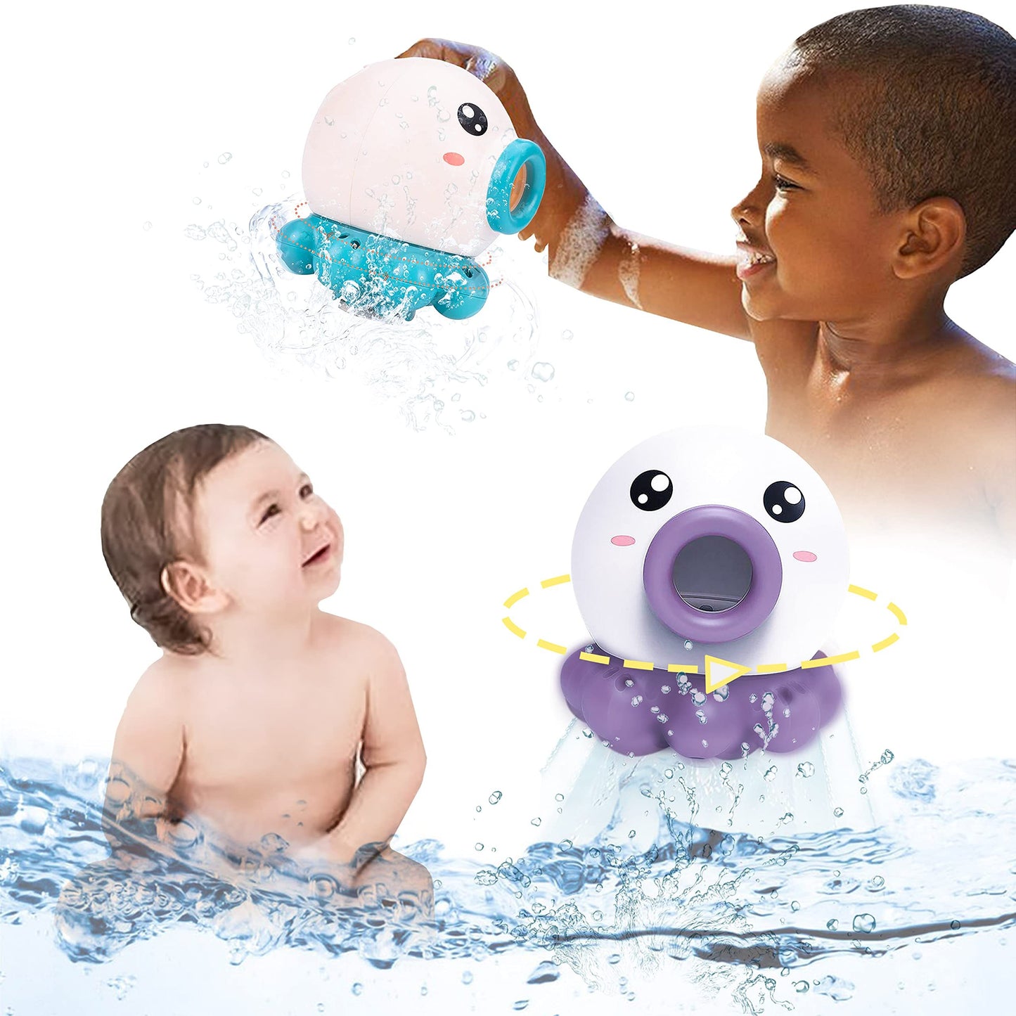OCTOPUS FOUNTAIN BATH TOY WATER JET ROTATING