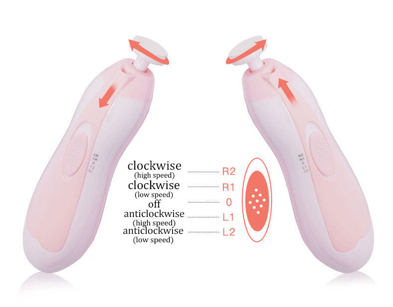 ANTI-SCRATCH MULTIFUNCTINAL BABY ELECTIC NAIL POLISHER/TRIMMER