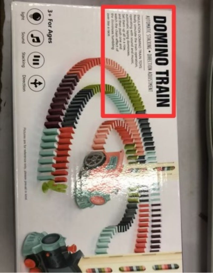 DOMINO TRAIN AUTOMATIC RELEASE BUILDING BLOCKS