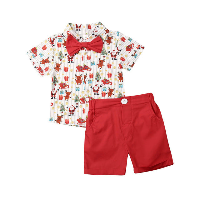 Printed shirt and shorts