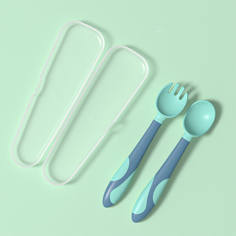 BABY TRAINING FORK SPOON TWIST SPOON CHILDRENS TABLEWARE SET