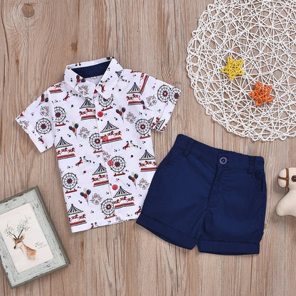 Printed shirt and shorts