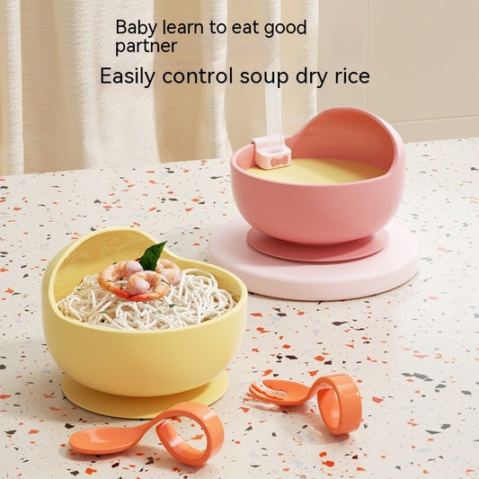 BABY FOOD SUPPLEMENT BOWL WITH SILICONE STRAW