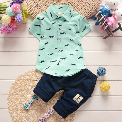 Cute Baby Boy Moustache Outfit