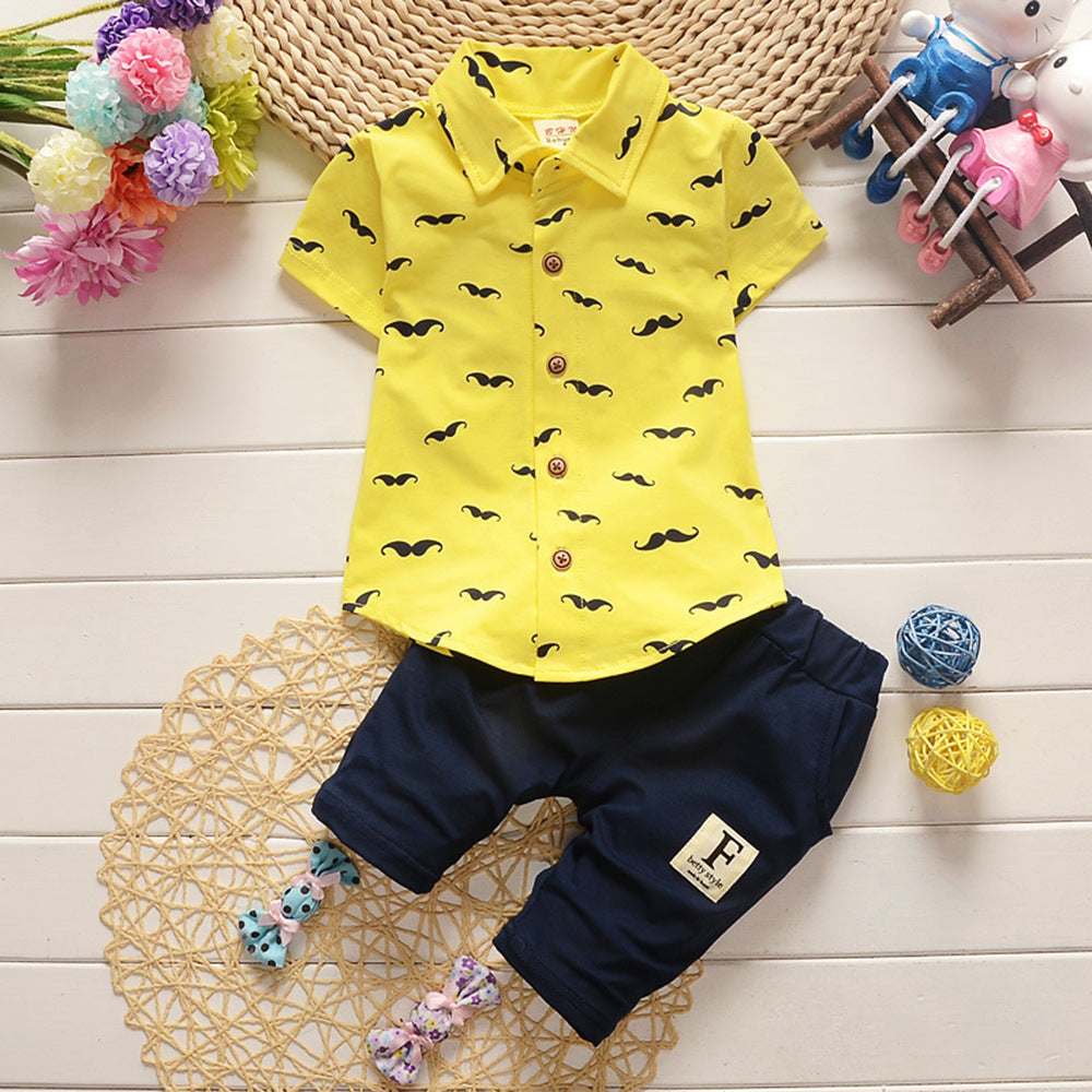 Cute Baby Boy Moustache Outfit