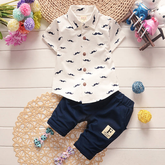 Cute Baby Boy Moustache Outfit