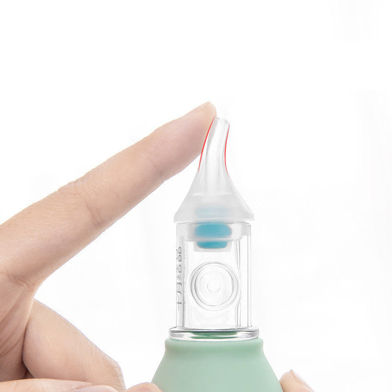 INFANT SILICONE NASAL ASPIRATOR PUMP TYPE NEONATAL COLD NASAL MUCUS CLEANER