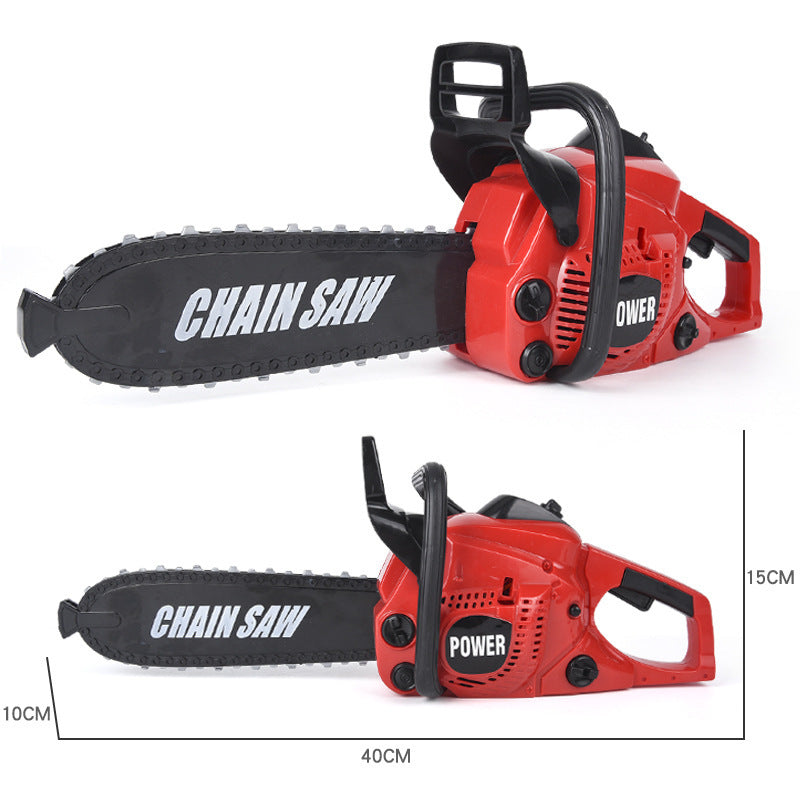 KIDS POWER CONSTRUCTION TOOL ELECTRIC CHAINSAW TOY WITH REAL ENGINE SOUND