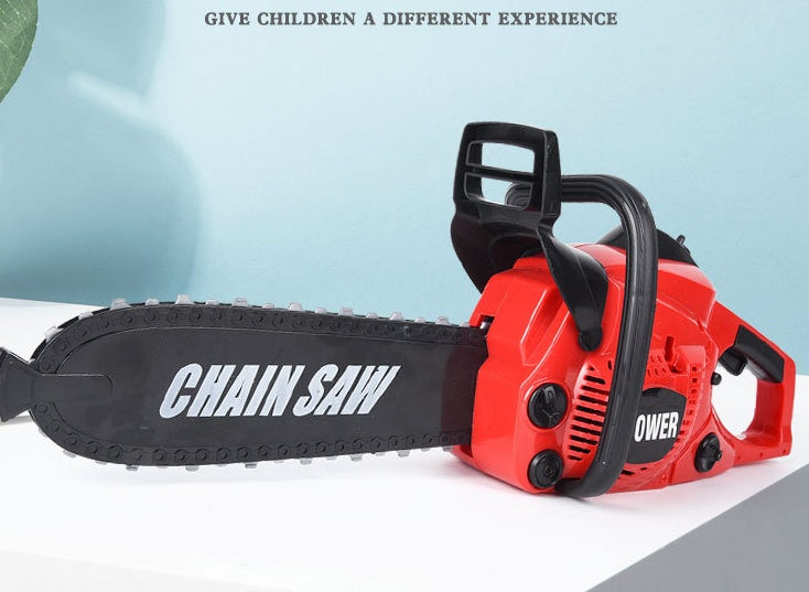 KIDS POWER CONSTRUCTION TOOL ELECTRIC CHAINSAW TOY WITH REAL ENGINE SOUND