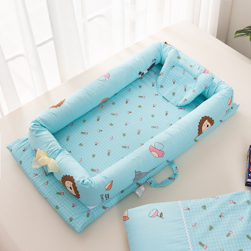 PORTABLE CRIB BED REMOVABLE & WASHABLE NEWNBORN BABY SLEEPING FOLDABLE BIONIC BED