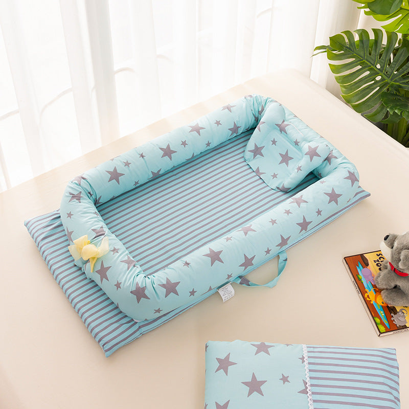 PORTABLE CRIB BED REMOVABLE & WASHABLE NEWNBORN BABY SLEEPING FOLDABLE BIONIC BED