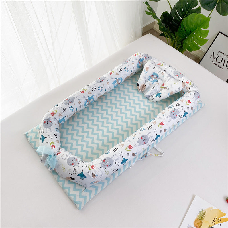 PORTABLE CRIB BED REMOVABLE & WASHABLE NEWNBORN BABY SLEEPING FOLDABLE BIONIC BED