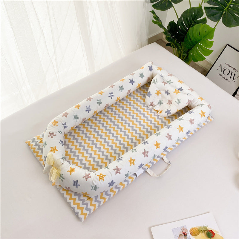 PORTABLE CRIB BED REMOVABLE & WASHABLE NEWNBORN BABY SLEEPING FOLDABLE BIONIC BED