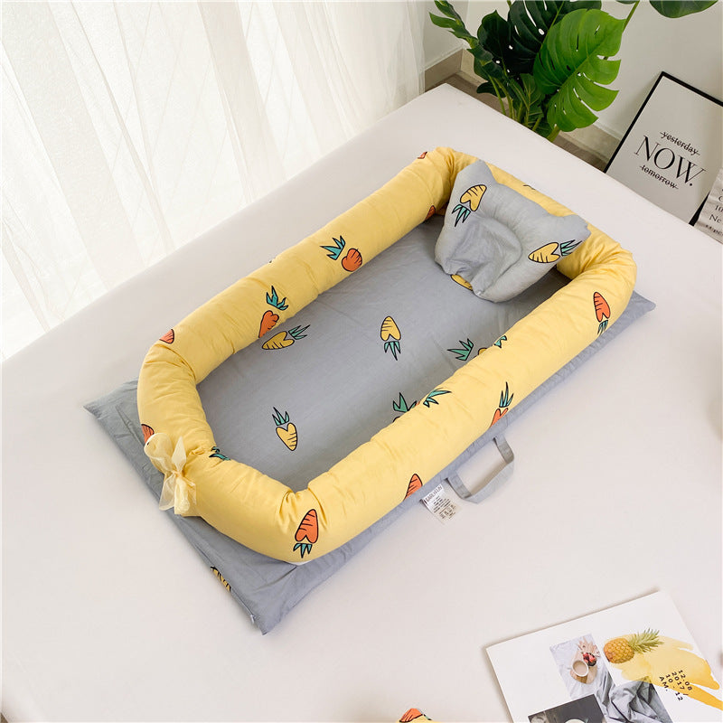 PORTABLE CRIB BED REMOVABLE & WASHABLE NEWNBORN BABY SLEEPING FOLDABLE BIONIC BED