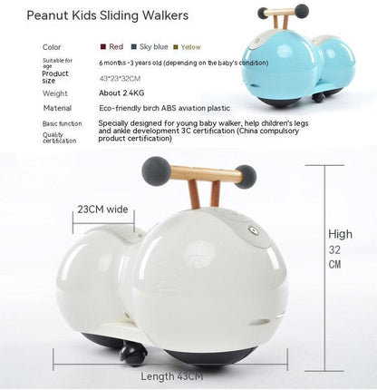 CREATIVE AND CUTE SILENT BABY RIDE ON