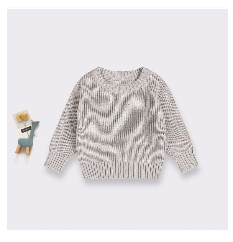 Knitted sweater on a white background