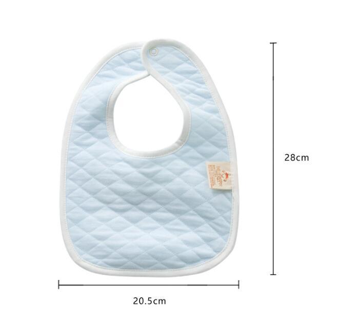 NEWBORN BABY FEEDING BIB THICKENED DOUBLE PURE COTTON