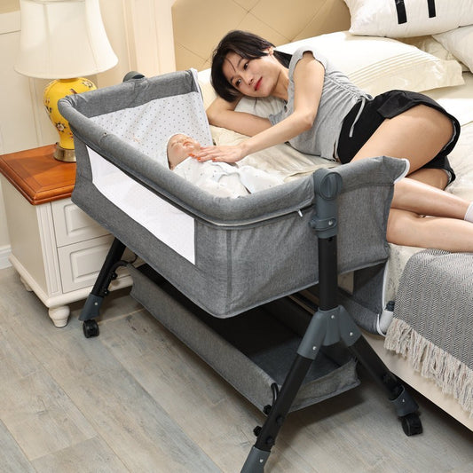 BABY SPLICING PORTABLE MULTIFUNCTIONAL FLODING CRADLE BED