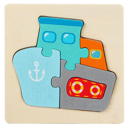Wood Building Puzzle for kids