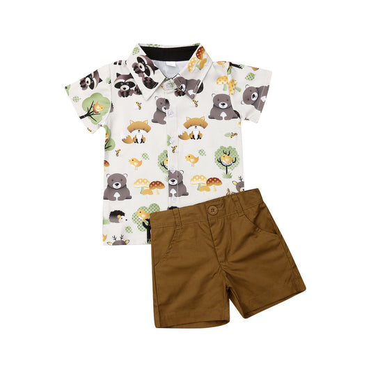 Printed shirt and shorts