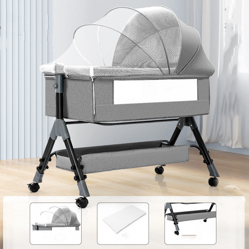 BABY SPLICING PORTABLE MULTIFUNCTIONAL FLODING CRADLE BED