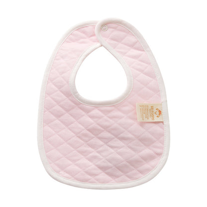 NEWBORN BABY FEEDING BIB THICKENED DOUBLE PURE COTTON