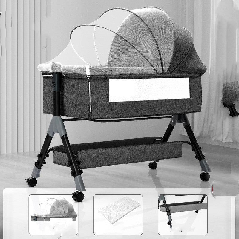 BABY SPLICING PORTABLE MULTIFUNCTIONAL FLODING CRADLE BED