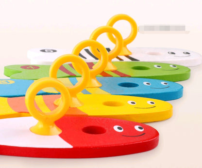 CHILDRENS EDUCATIONAL CREATIVE WOODEN FISHING TOYS