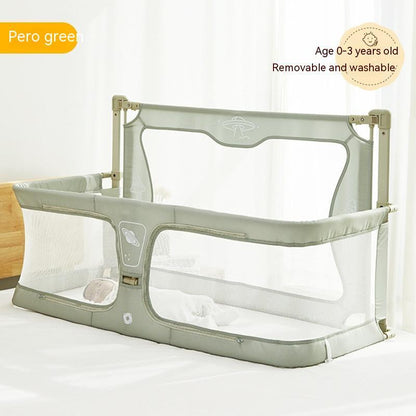 BEDSIDE CRIB - 3 IN 1 BABY BASSINET, PORTABLE CRIB & BED RAIL FOR Co-SLEEPING BABIES. BED SIDE LIFTING FENCE WITH ADJUSTABLE HEIGHT.