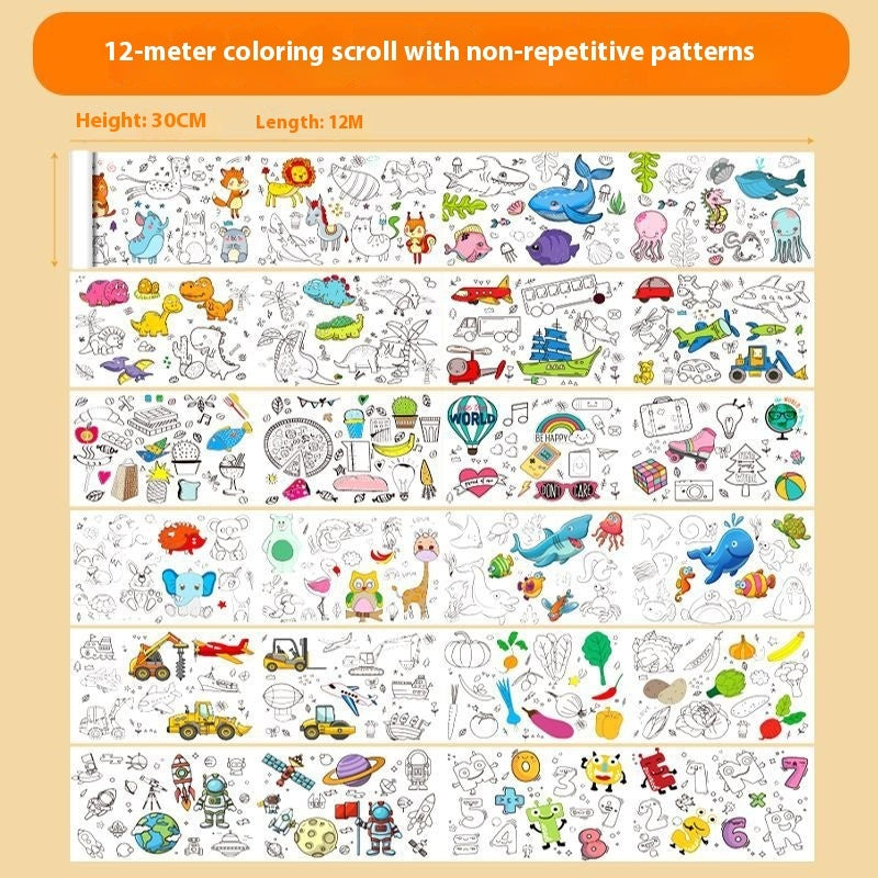 Graffiti Picture Coloring Scroll
