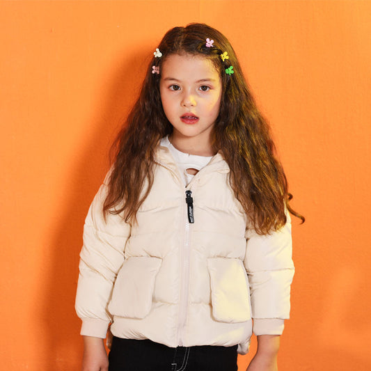 Baby Puffer Jacket in Off White Color