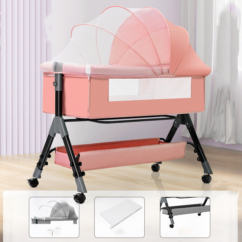 BABY SPLICING PORTABLE MULTIFUNCTIONAL FLODING CRADLE BED