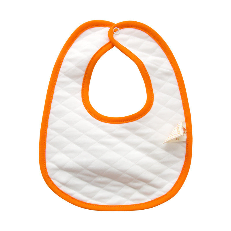 NEWBORN BABY FEEDING BIB THICKENED DOUBLE PURE COTTON