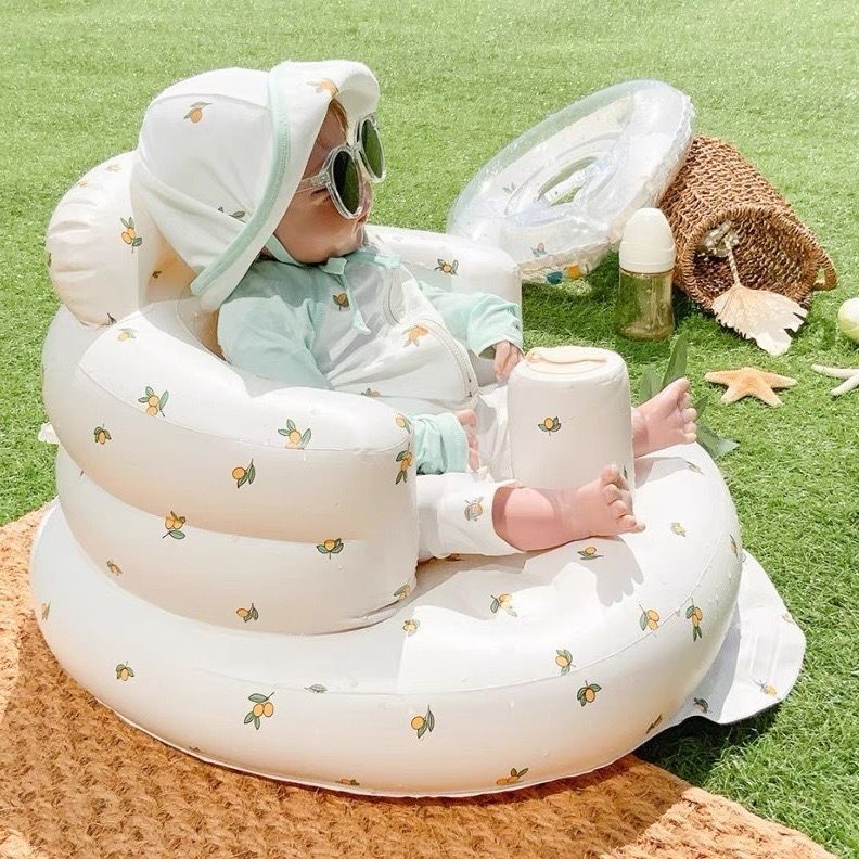 PORTABLE INFLATABLE BABY DINING CHAIR FOR BATHING & SWIMMING