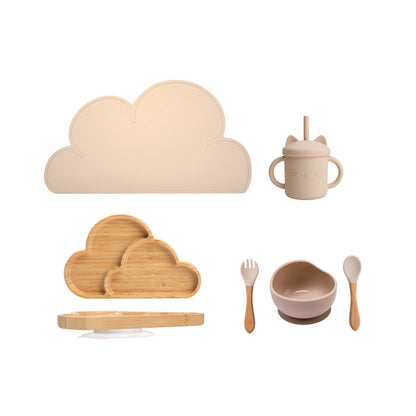 WOODEN FEEDING TABLEWARE SETS KIDS FEEDING SUPPLIES BAM