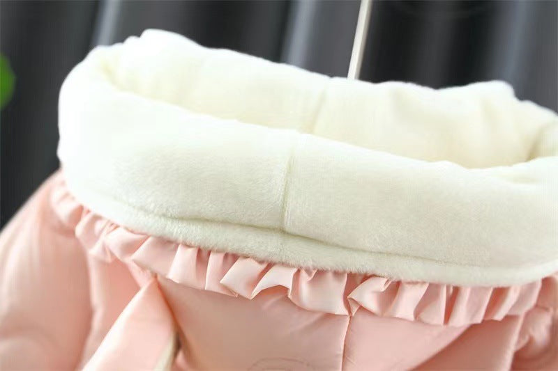 Close-up of a pink garment with white lining