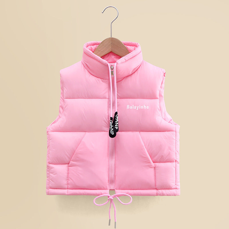 Baby Pink Puffer Jacket Product Display picture