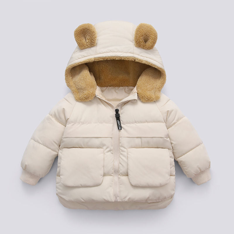 Baby Puffer Jacket in Off White Color