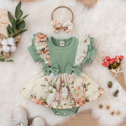 Summer Baby Girl Dress With Ruffles