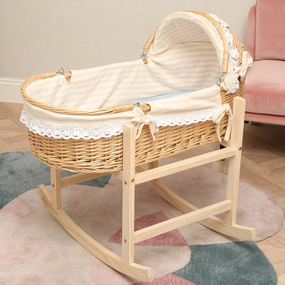 SOLID WOOD NEWBORN BABIES SLEEPING CRADLE