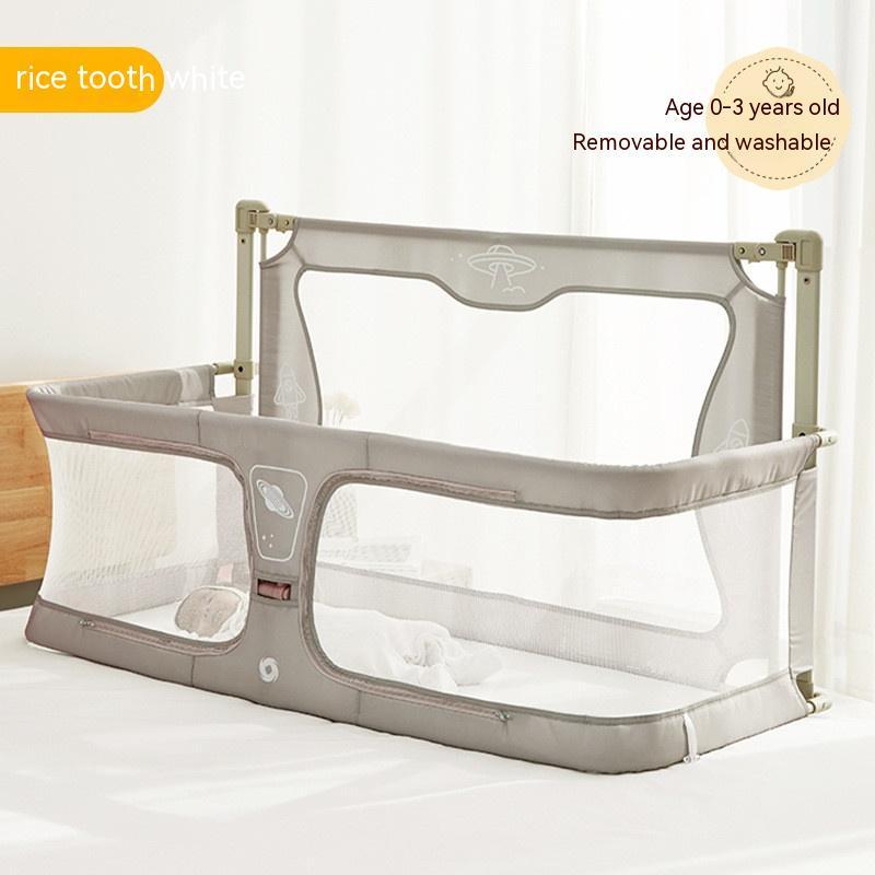 BEDSIDE CRIB - 3 IN 1 BABY BASSINET, PORTABLE CRIB & BED RAIL FOR Co-SLEEPING BABIES. BED SIDE LIFTING FENCE WITH ADJUSTABLE HEIGHT.