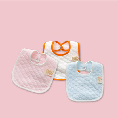 NEWBORN BABY FEEDING BIB THICKENED DOUBLE PURE COTTON