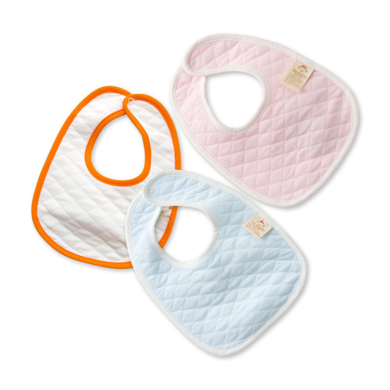 NEWBORN BABY FEEDING BIB THICKENED DOUBLE PURE COTTON