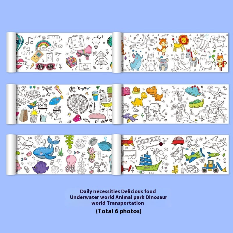 Graffiti Picture Coloring Scroll