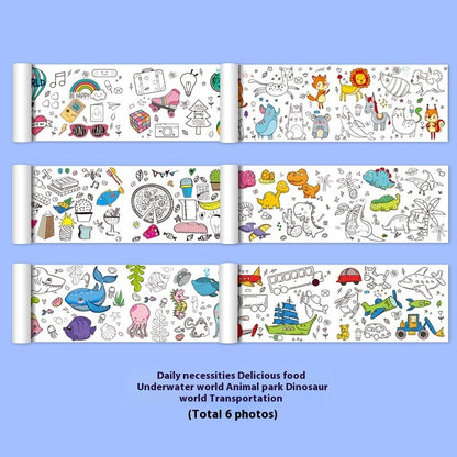 Graffiti Picture Coloring Scroll