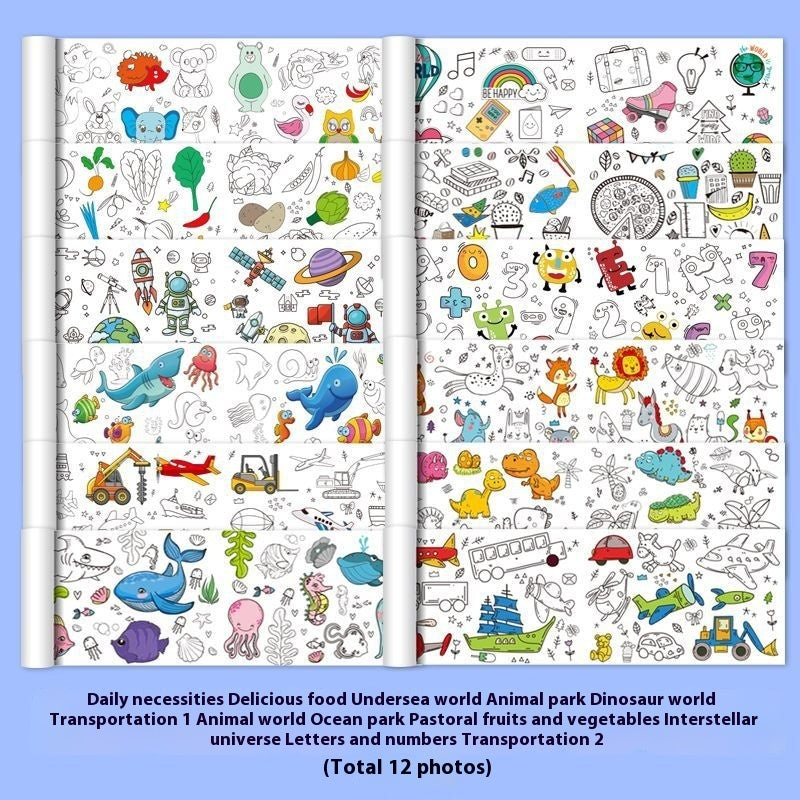 Graffiti Picture Coloring Scroll