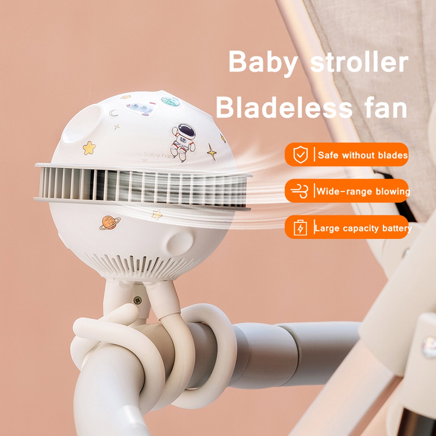 BABY STROLLER BLADELESS FAN